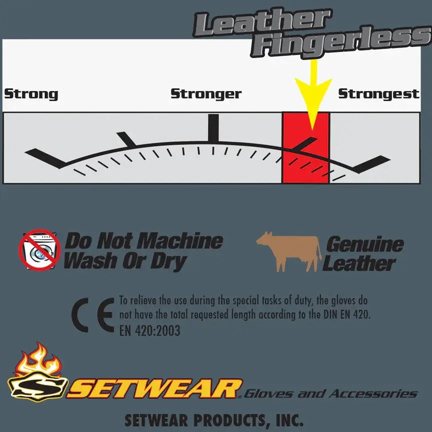 Setwear Leather Fingerless Gloves