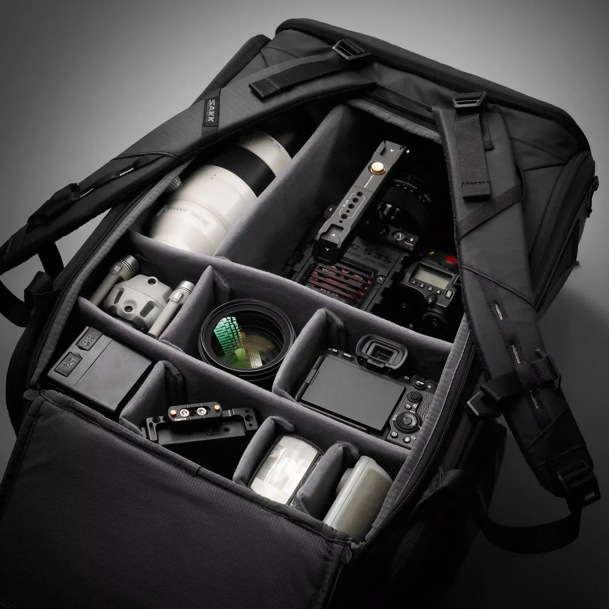 Sakk Pack V2 camera backpack with cinema gear