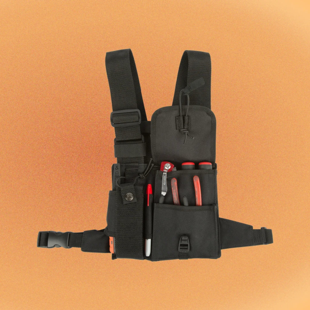 Setwear Radio Chest Pack storage compartments and pen slots
