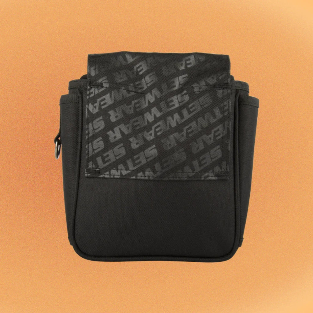 Back view of Setwear Small A/C Pouch in black with compact storage for camera crews and on-set tools