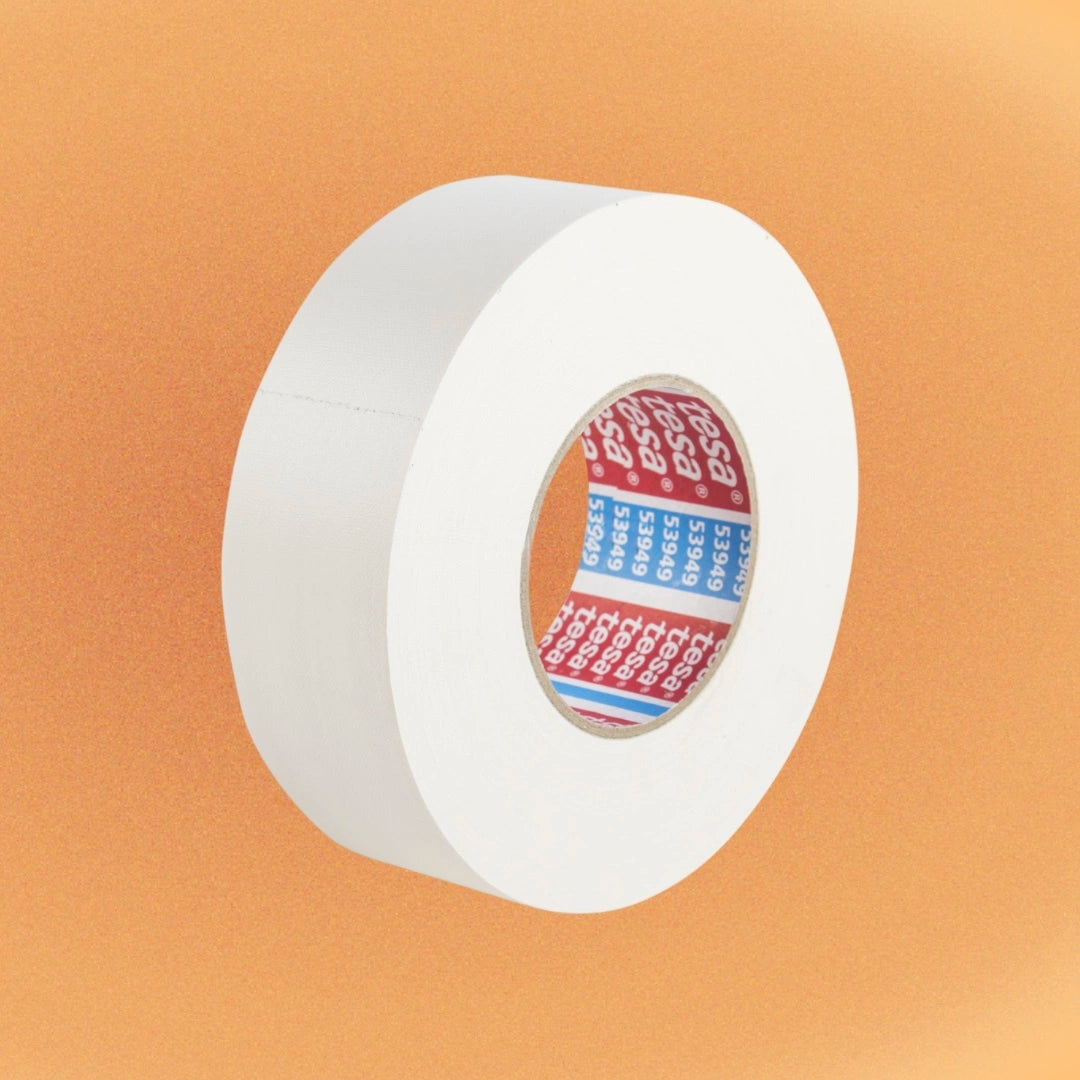 TESA 53949 Matt Gaffer Tape White for Film Production